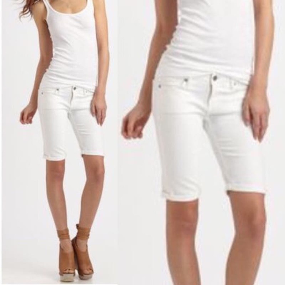 ✨Vince Five Pocket White Denim Bermuda Shorts Size 24